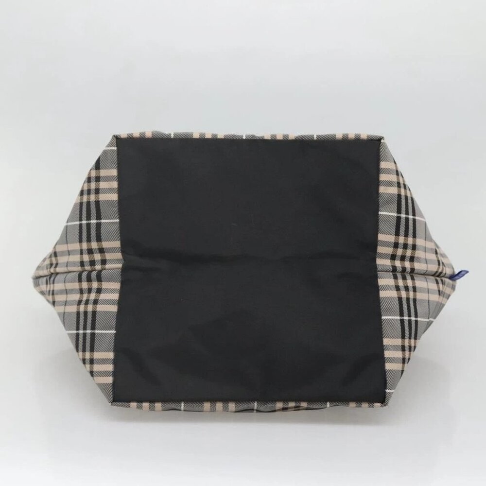BURBERRY Blue Label Nova Check Tote Bag Nylon Gray Auth ti3408 - Picture 6 of 16
